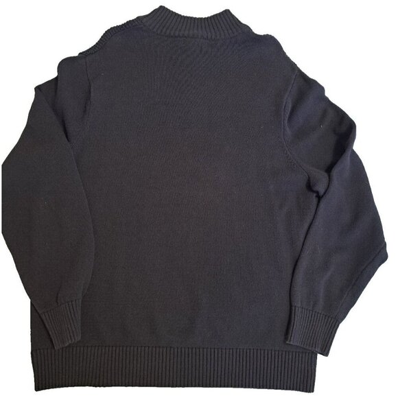 Dockers Men's Pullover 1/4 Zip 100% Cotton Long Sleeve Navy Sweater - Picture 5 of 8